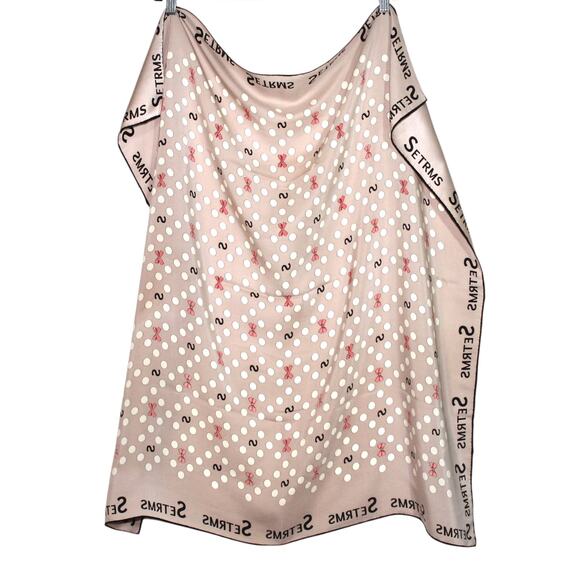 SETRMS 100% Silk Multi Color Patterned Square Large Scarf - Picture 4 of 5